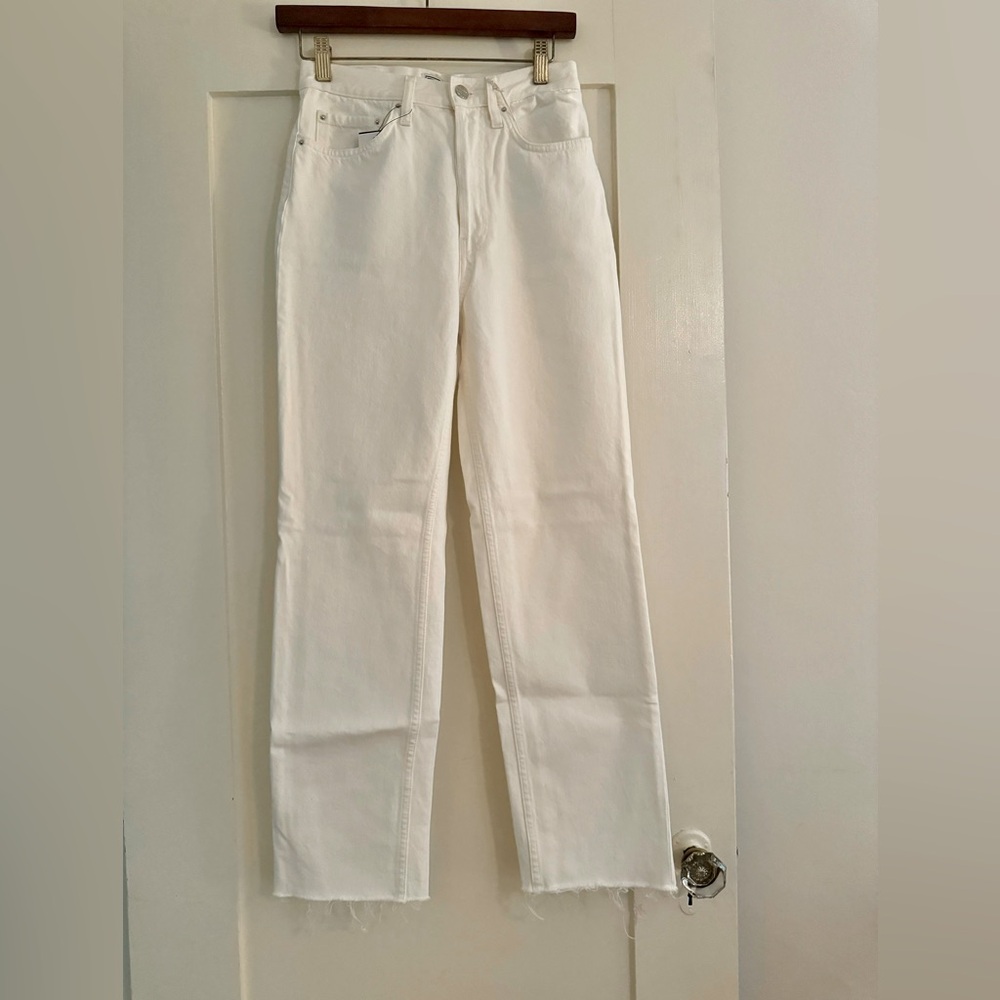 NWT Toteme raw edge cropped denim